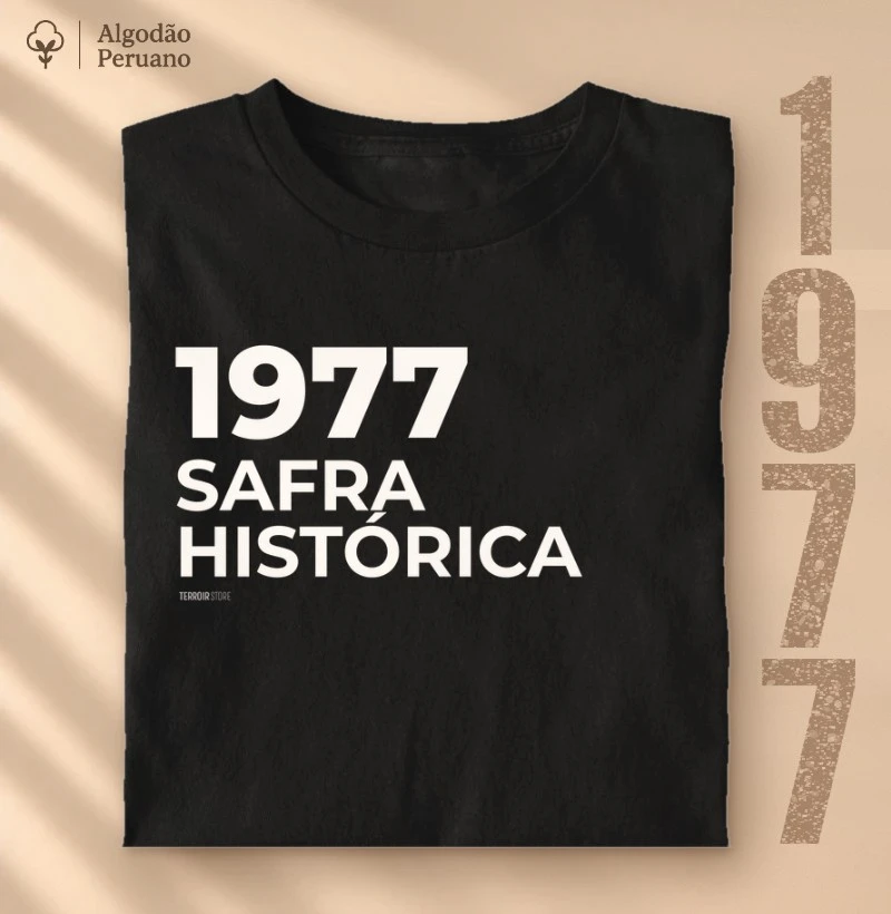 Camiseta Vinho - 1977 • Safra Histórica - Camiseta Algodão Peruano