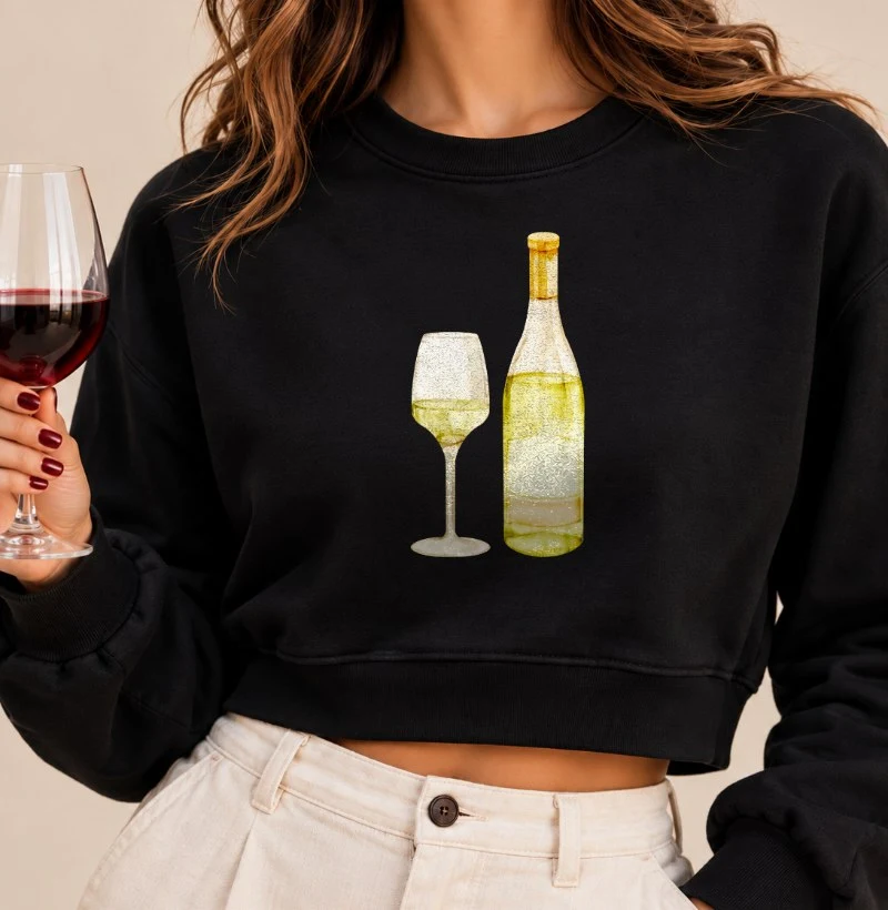 Moletom Cropped Vinho Branco - Cropped Moletom