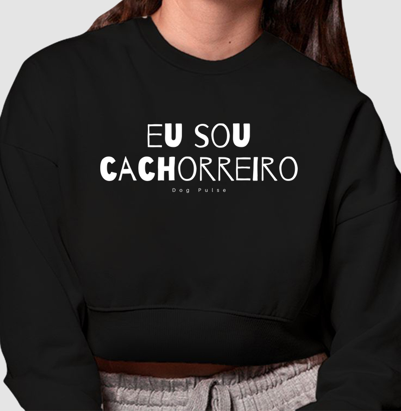 Cropped Moletom Dog Pulse - Eu Sou Cachorreiro