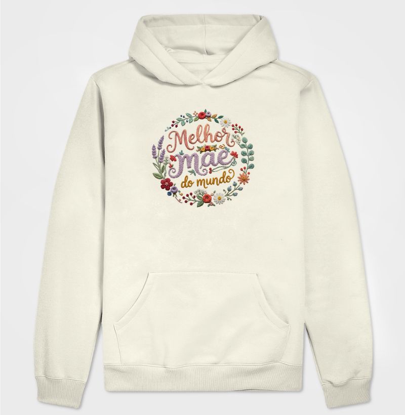 Melhor mãe do mundo - Círculo bordado