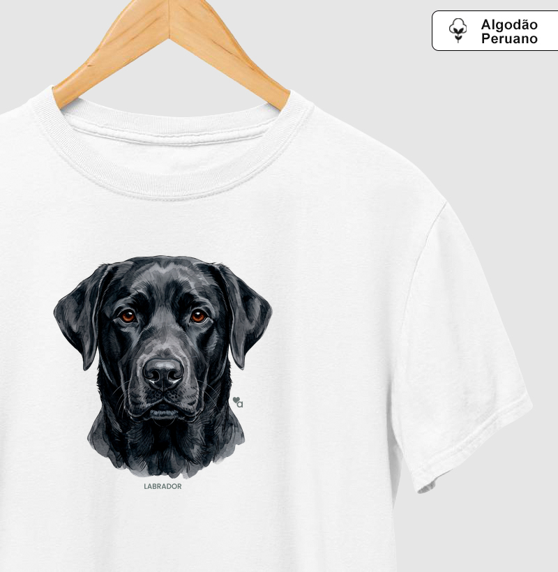 Cães - Labrador preto - Algodão Peruano
