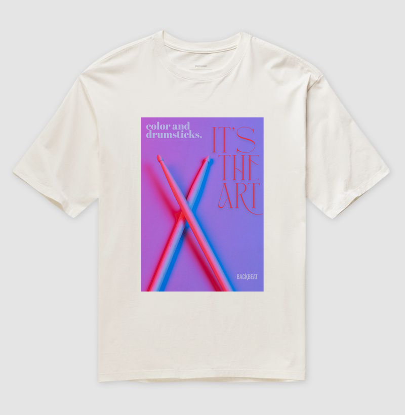 Oversized Color and Drumsticks It's The Art - Off White