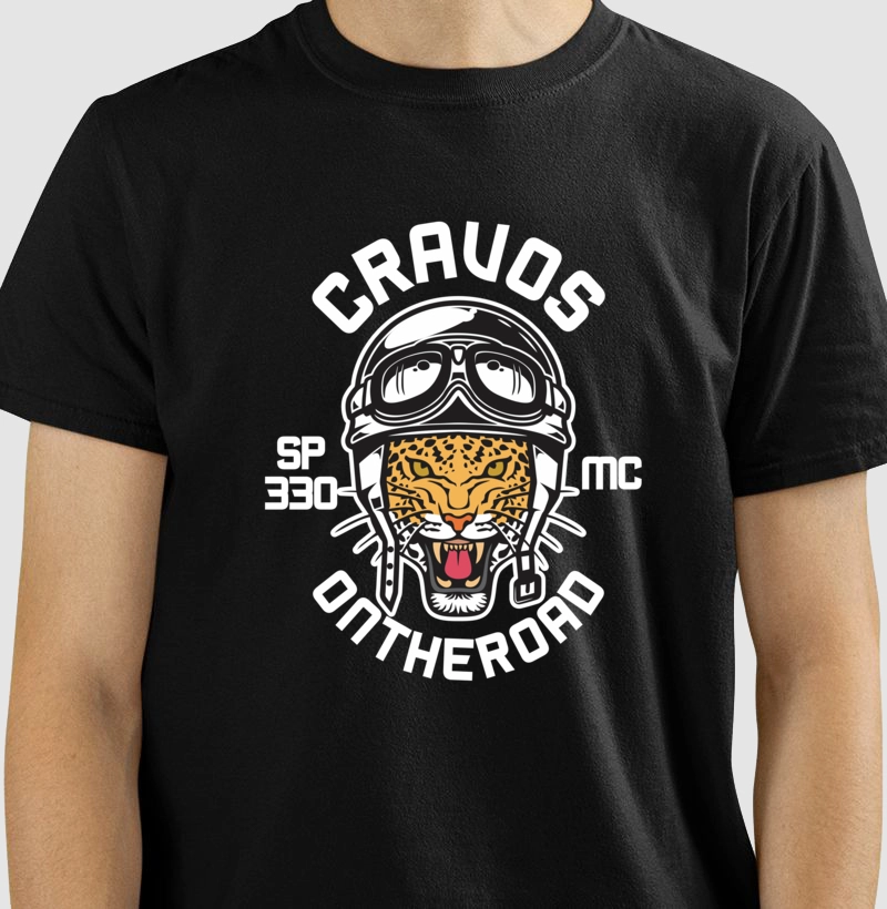 Camiseta Motociclista MC CRAVOS 2