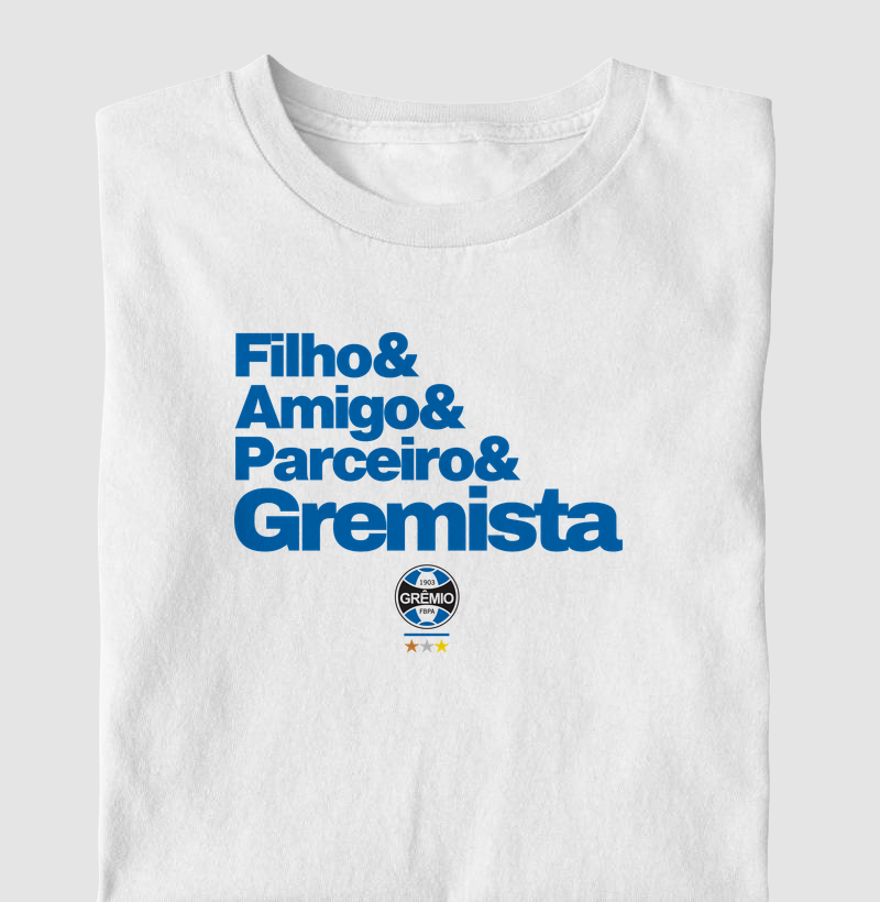 Filho, amigo, parceiro e Gremista - Camiseta Infantil