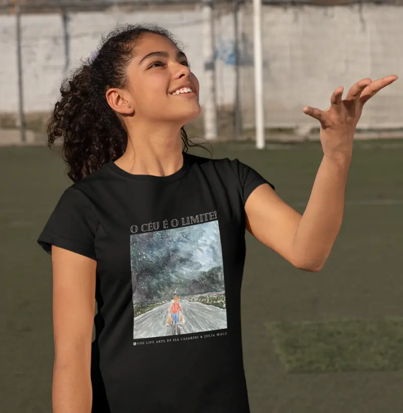 Camiseta Adulto O céu é o Limite by Júlia Malc