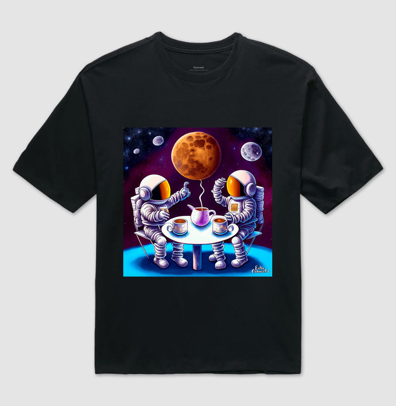 Astronautas Tomando Cafe no Espaço