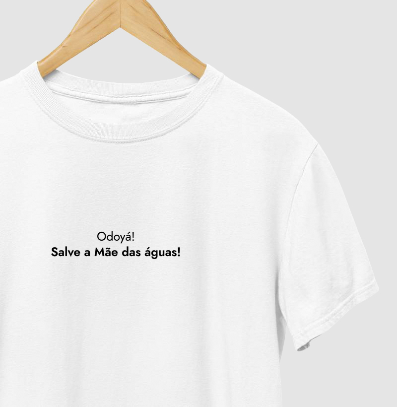 Camiseta Umbanda Odoyá Salve a Mãe das Águas – Estampa Escura - Camiseta