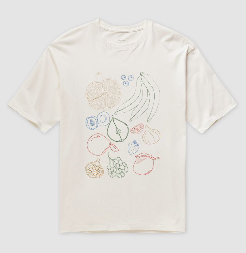 Camiseta Oversized Salada de Frutas