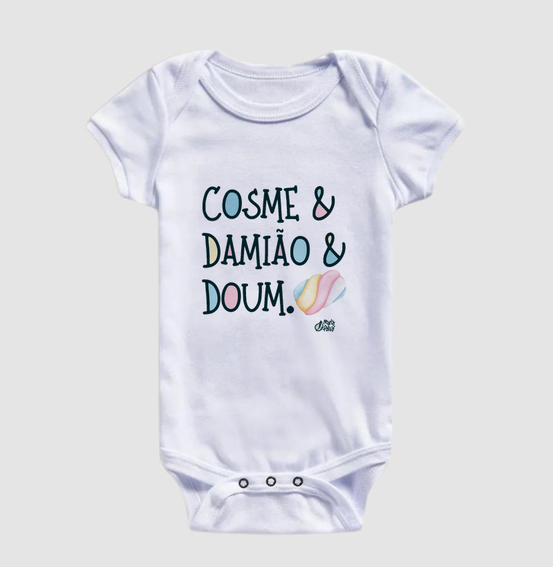 Body Infantil Cosme & Damião & Doum Maria Patuá