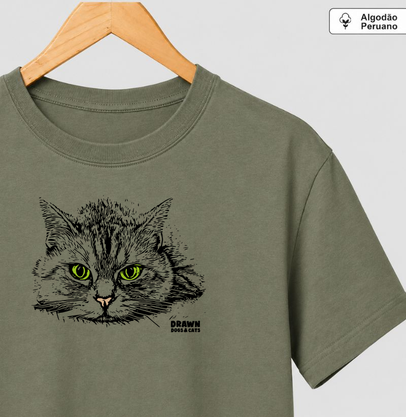 Rosto de gato deitado