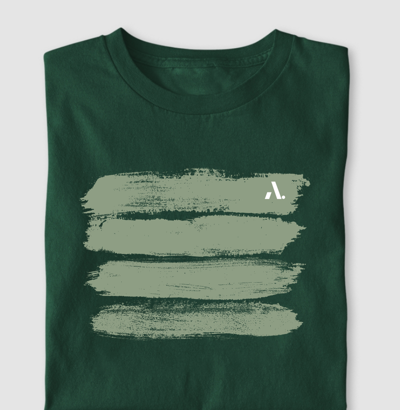 Camiseta Masculina Pinceladas Verde