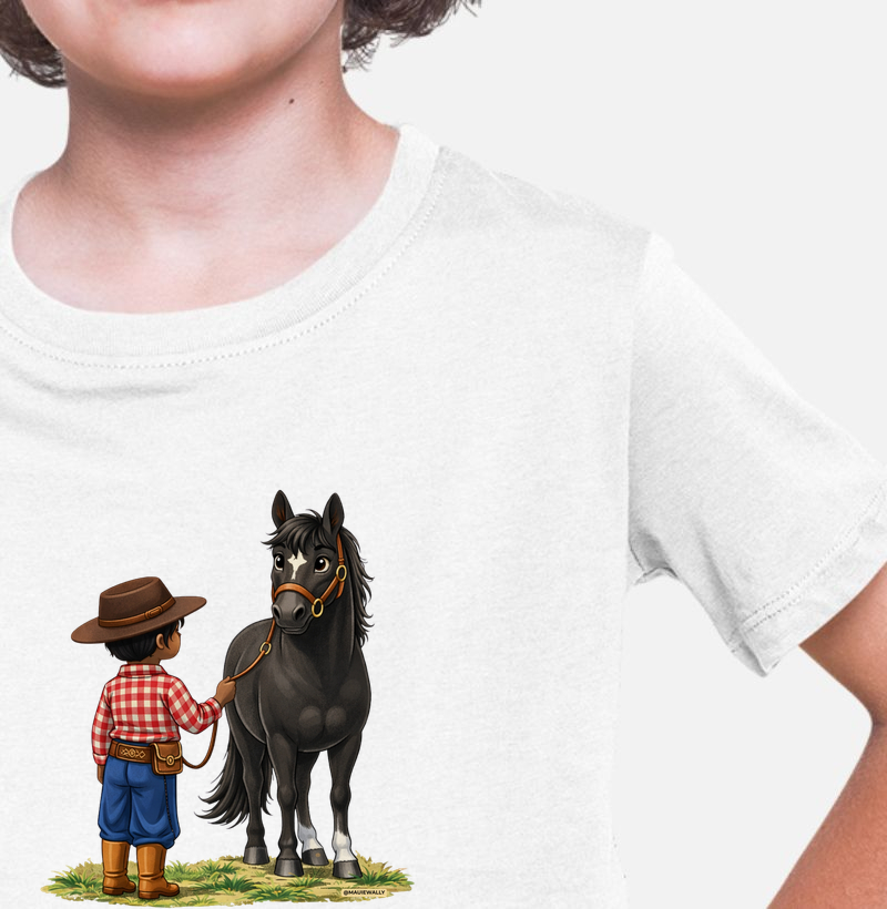 Menino Moreno e Cavalo 1