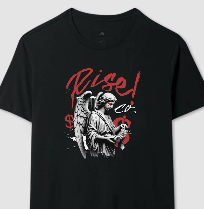 Camiseta Rise! Streetwear Estampa Premium Unissex – Moda Urbana