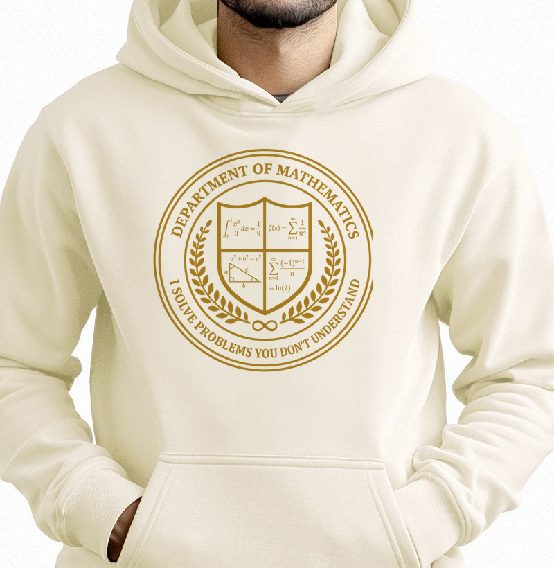 Moletom "The Math Truth" – Departamento de Matemática - Estampa Dourada