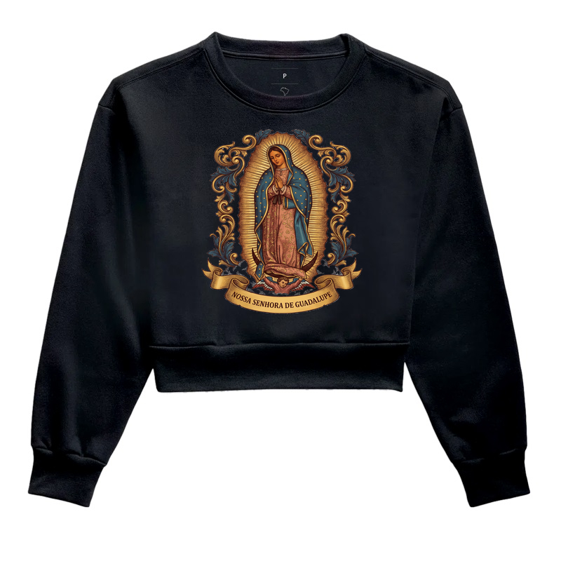 Nossa Senhora de Guadalupi - Cropped Moletom