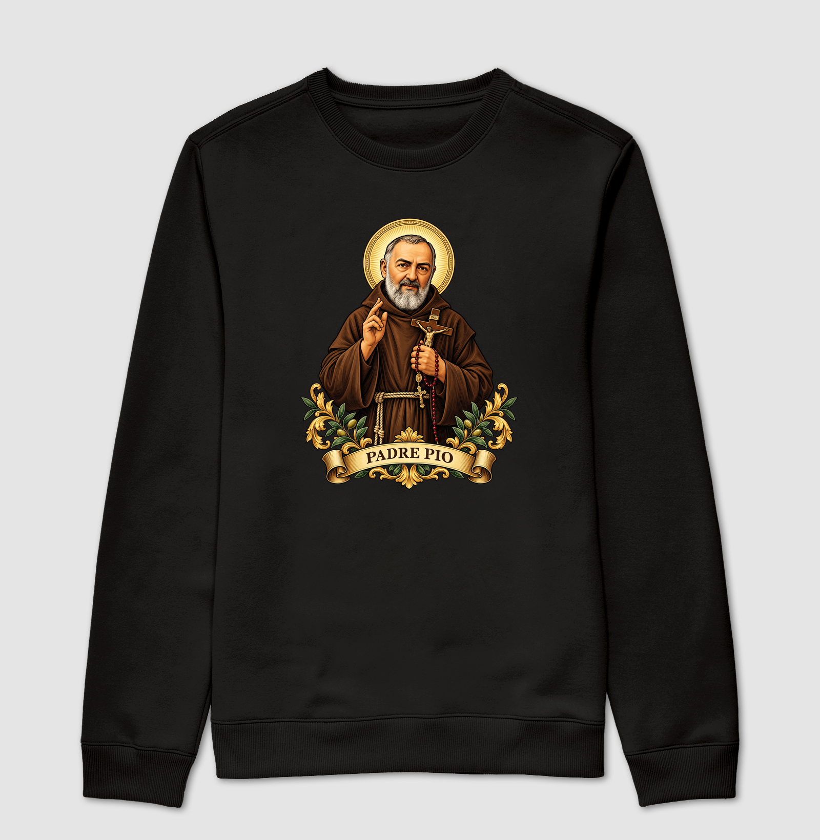 Padre Pio - Suéter Moletom