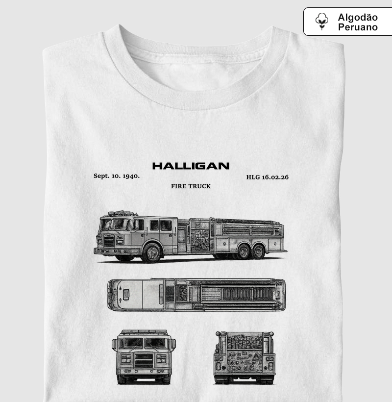 Camiseta Fire Truck Patent Print