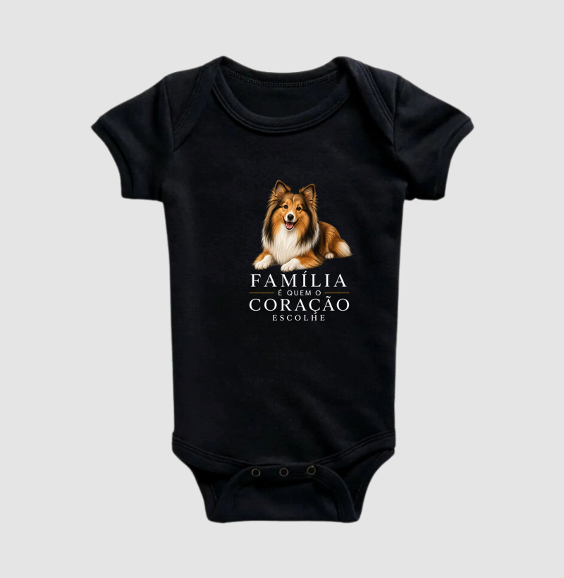 Pastor de Shetland - Família - Body Infantil