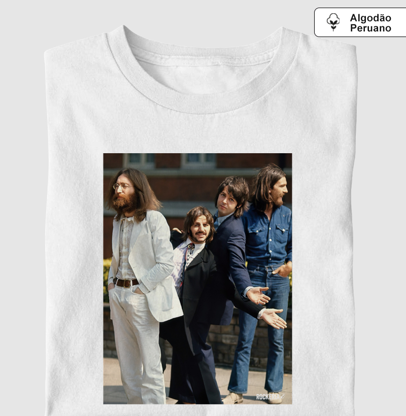 Camiseta Algodão Peruano Beatles Abbey