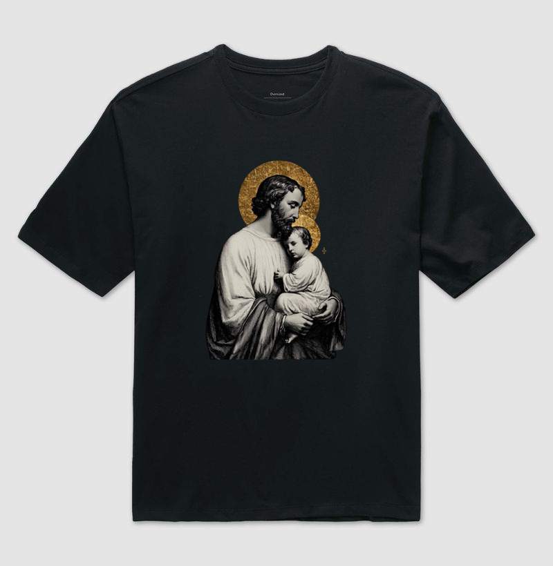 Camiseta São José com o Menino Jesus