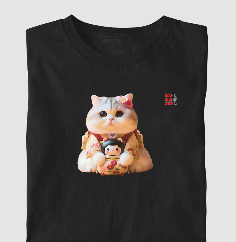 KOKESHI - Cada gatinho com seu kokeshi