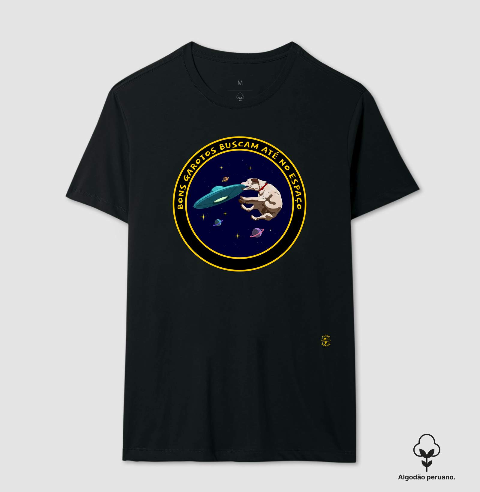 Camiseta Algodão Peruano "Cão na Órbita"