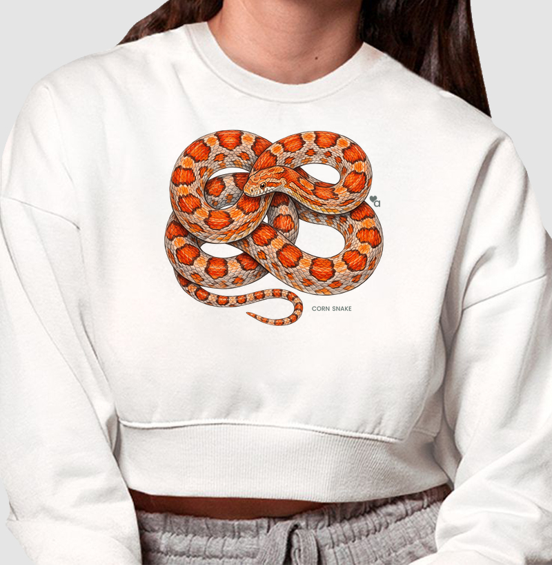Répteis - Corn Snake - Moletom Cropped