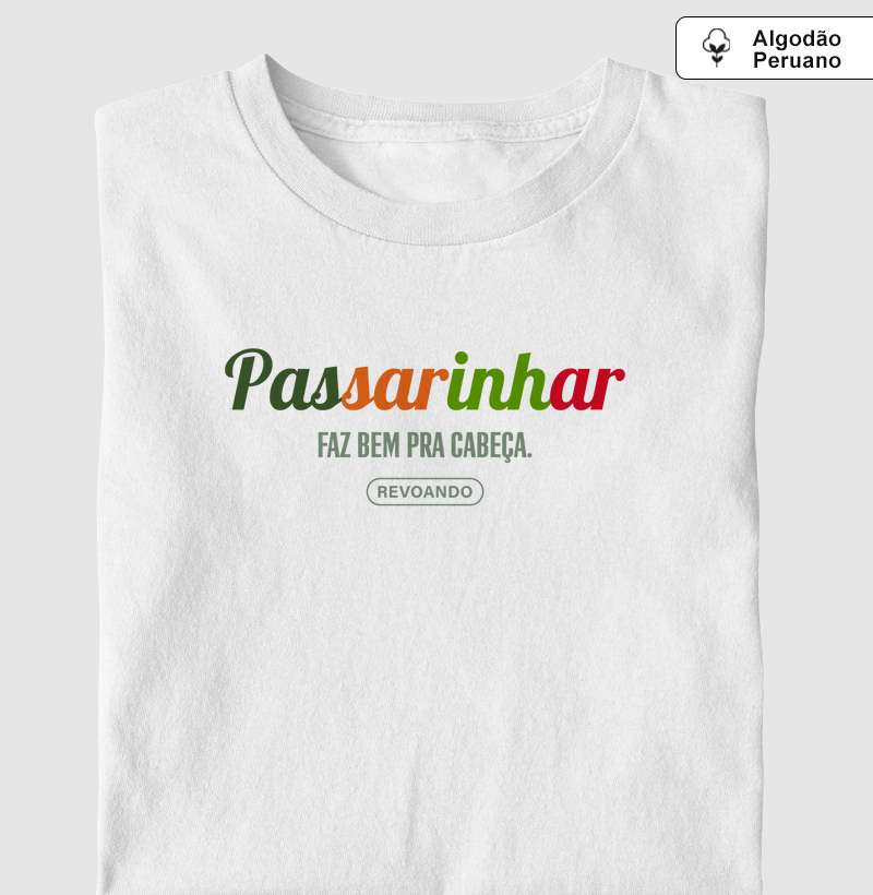 Aves em Texto - Passarinhar color - Algodão Peruano