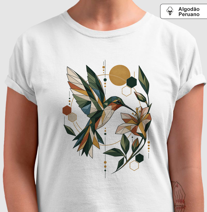 Camiseta Algodão Peruano - Beija-Flor