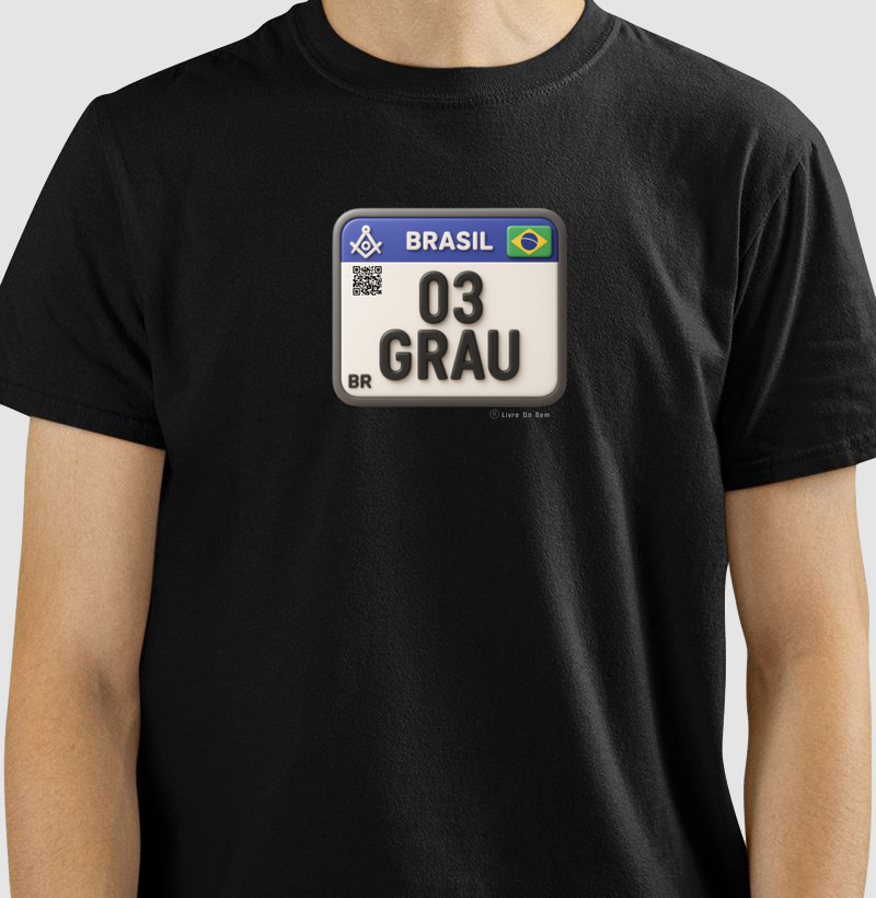 Camiseta maçonaria - Placa Grau 03
