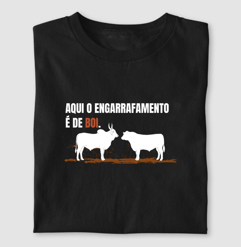 Aqui o engarrafamento é de boi