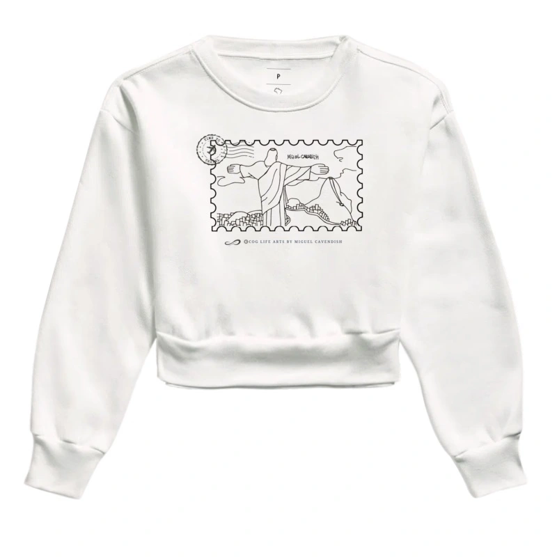 Moletom Cropped Cartão Postal Cristo by Miguel Cavendish 