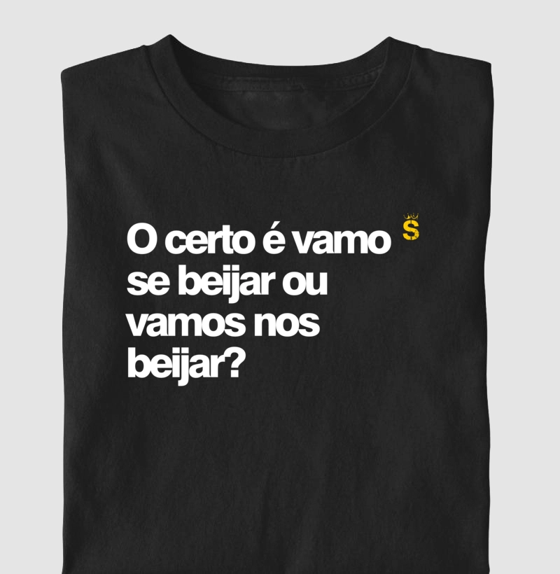 O certo e vamo se beijar ou vamos nos beijar