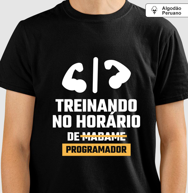 Camiseta Treinando no horário de programador