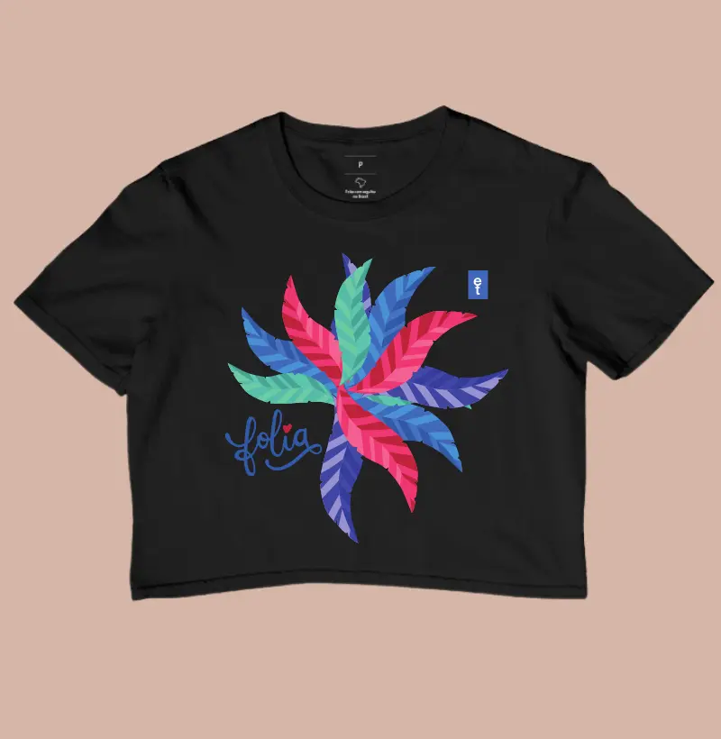 Camiseta Cropped Folia 