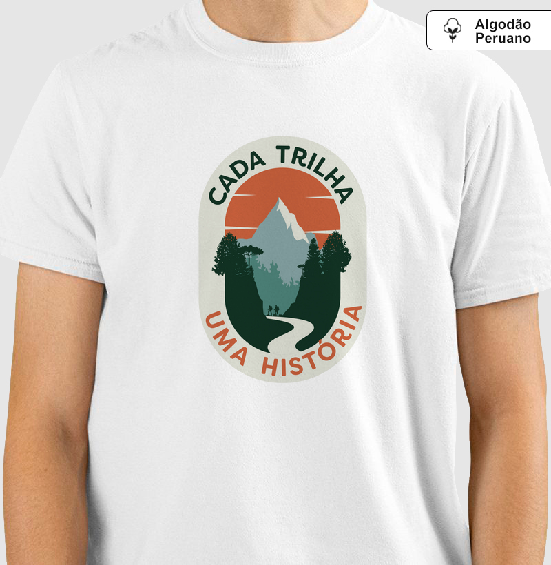 Camiseta Cada trilha, uma história - Masculina