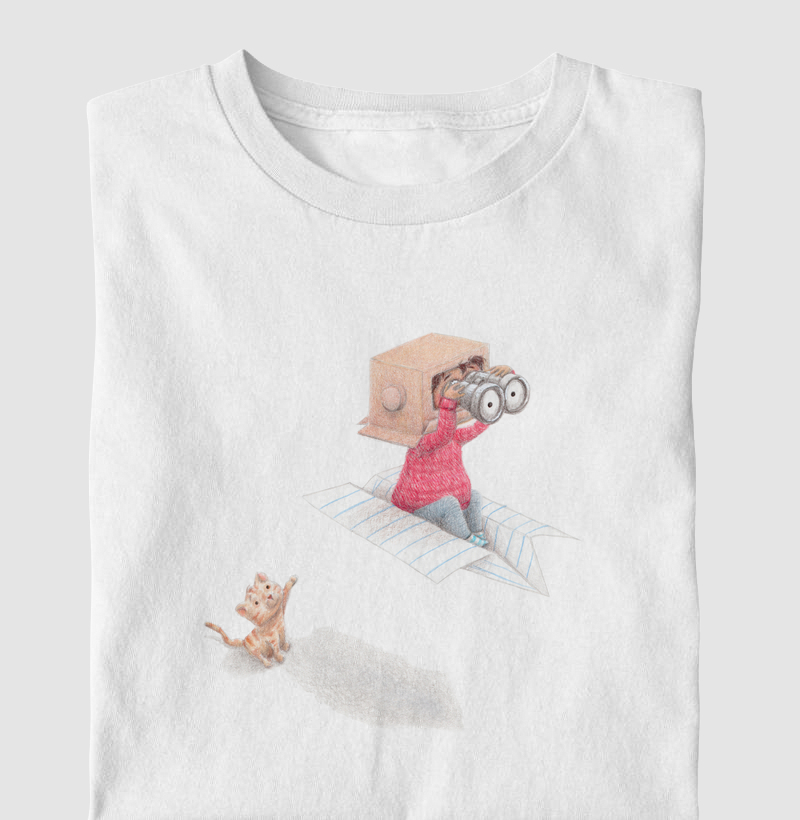 Camiseta Infantil Avião de Papel 