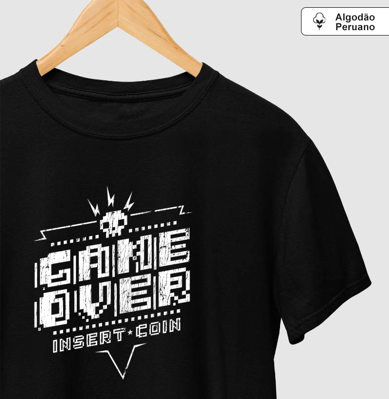 Camiseta Algodão Peruano Game Over