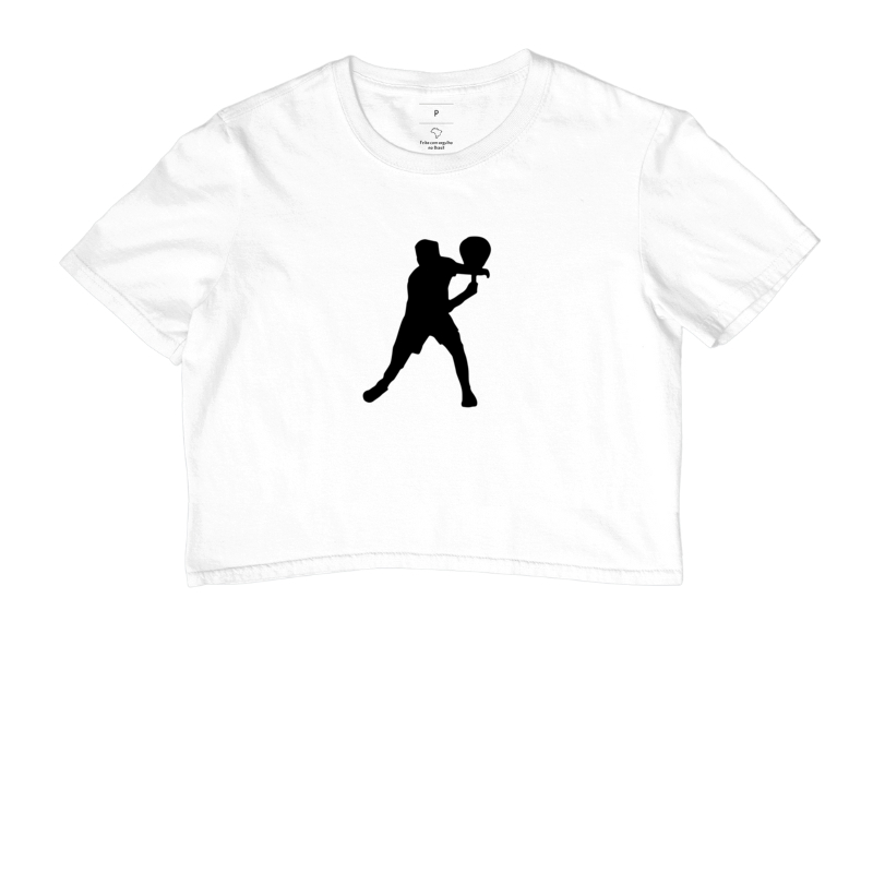 Camiseta Cropped Feminina Logo Grande