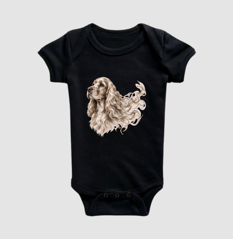 Cachorro se Desfazendo em Fumaça - Body Infantil
