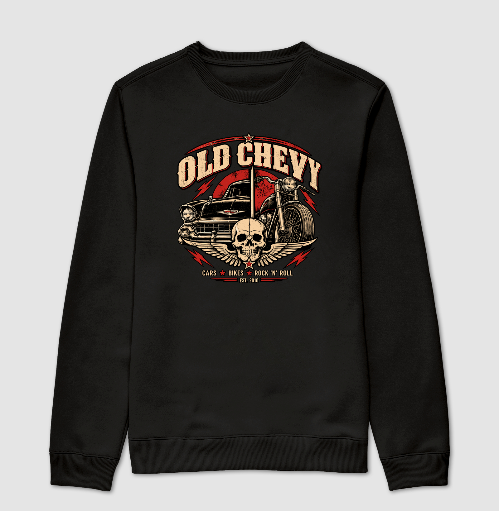 Winged Outlaw | Road Rebels - Old Chevy - Suéter Moletom