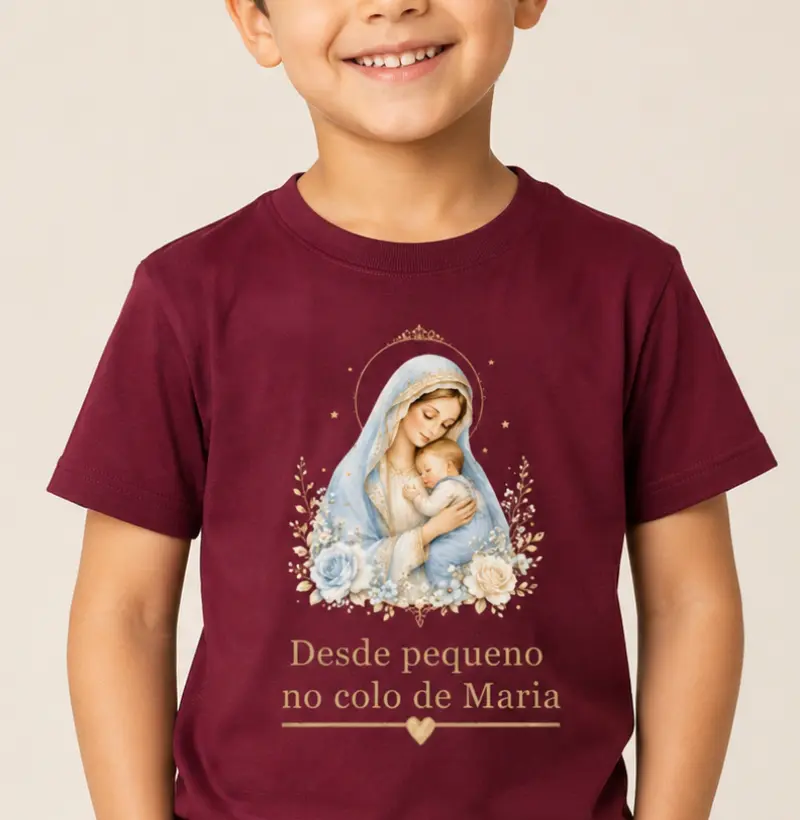 Desde pequeno no colo de Maria