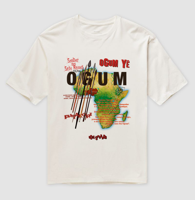 oversized OGUM oração unissex