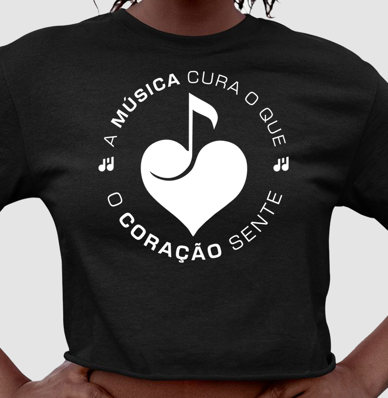 A música cura o que o coração sente.