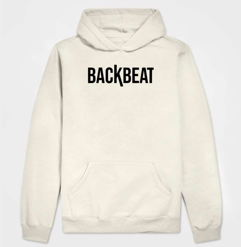 Hoddie Moletom Backbeat Logo - Off White