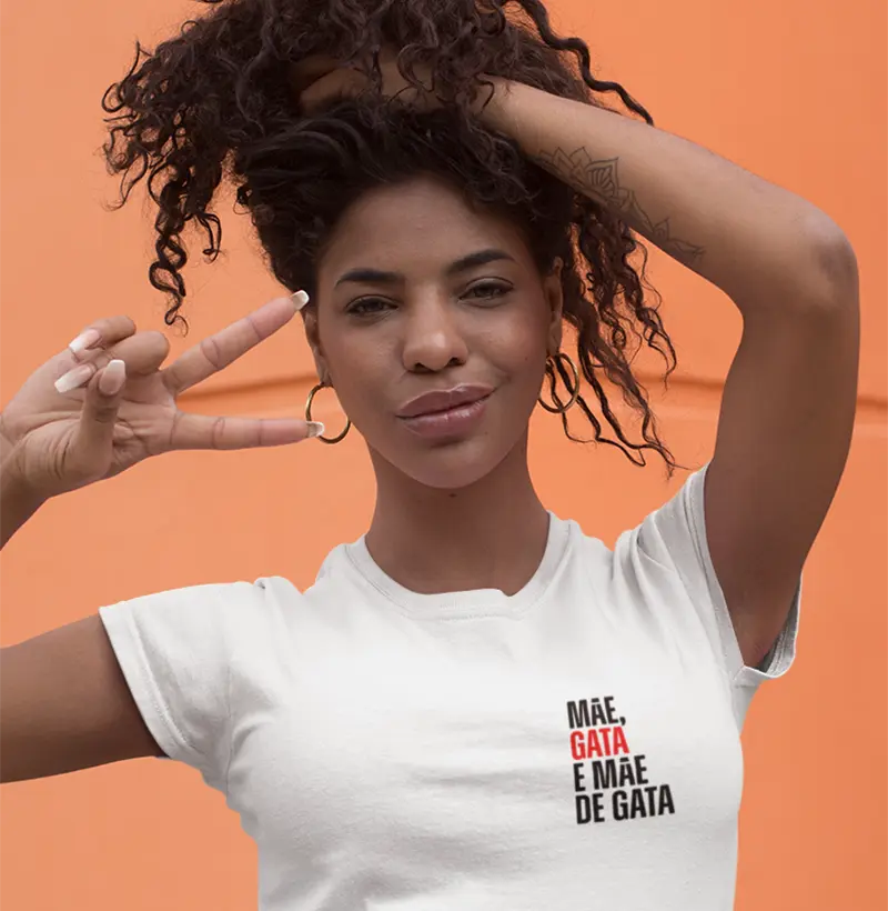 Camiseta Mãe, Gata e Mãe de Gata