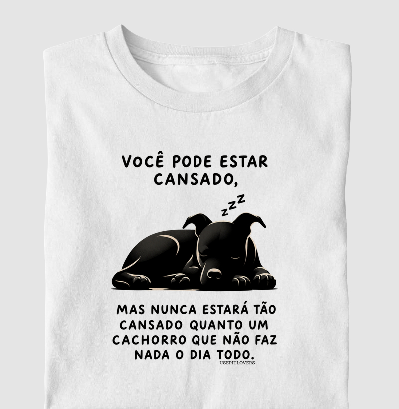 VOCÊ PODE ESTAR CANSADO, MAS NUNCA TÃO CANSADO QUANTO UM CACHORRO QUE NÃO FAZ NADA O DIA TODO