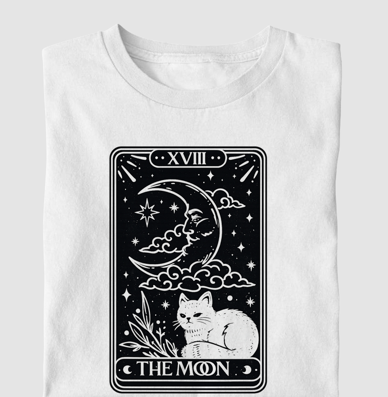 Camiseta Gatinho Tarot A Lua