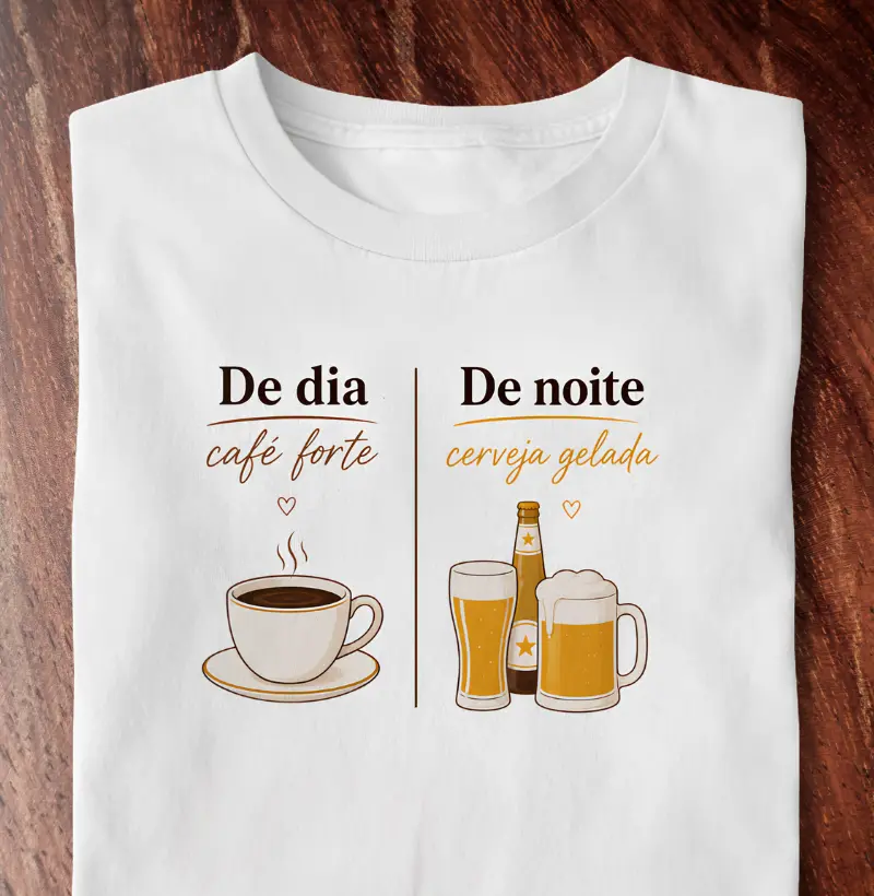 De dia: Café forte. De noite: Cerveja gelada