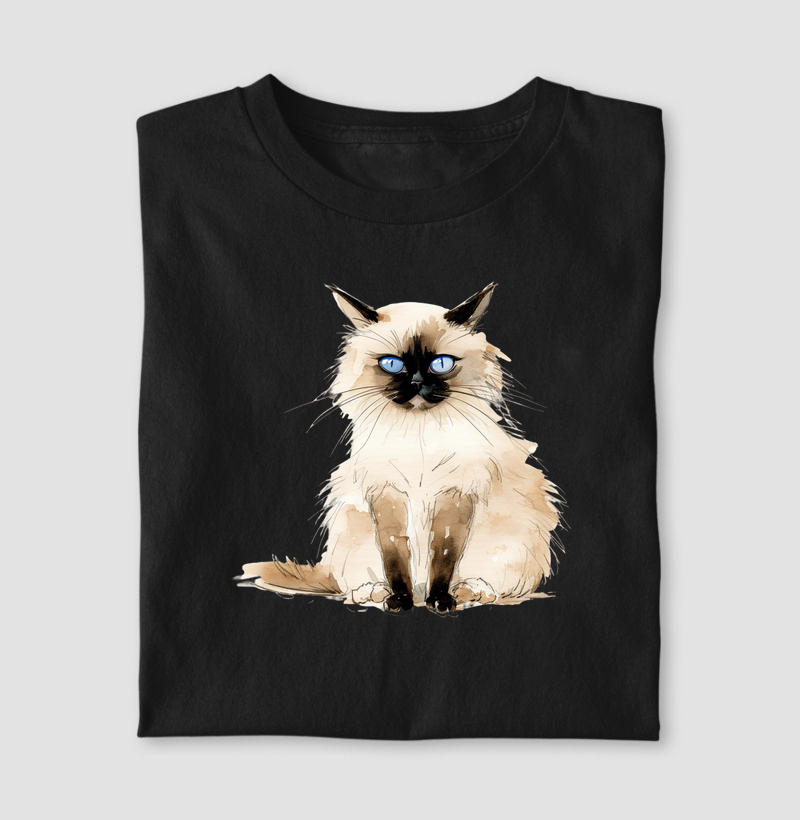 Gato Birman aquarela